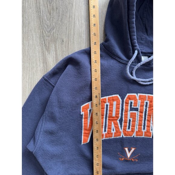 Rare Vintage Y2K Virginia Cavaliers NCAA Blue Hoodie University Collegiate Sport - Picture 9 of 9
